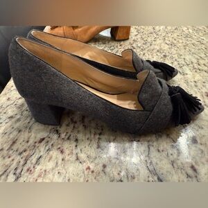 Essex Lane Charcoal Loafers with Tassel Accent